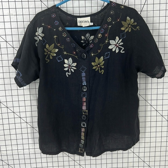 Bread, a division of Stanley Gretzinger vintage linen top 2 - Picture 1 of 8